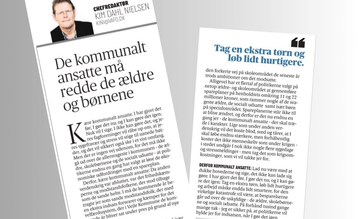Det kommunale serviceniveau bliver aldrig de ansattes ansvar